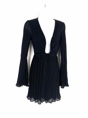 Suboo Size XS Black Shimmer Pleated NEW Designer Dress